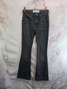 Smith & Rogue Jeans Womens 25 X 28 Gray High Rise Boot Cut No 77 Crop Short